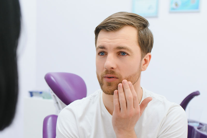 gum disease patient with pain